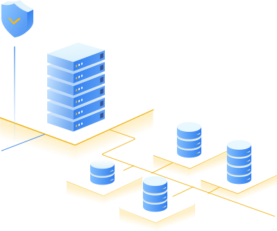 image of a main server connected to smaller servers